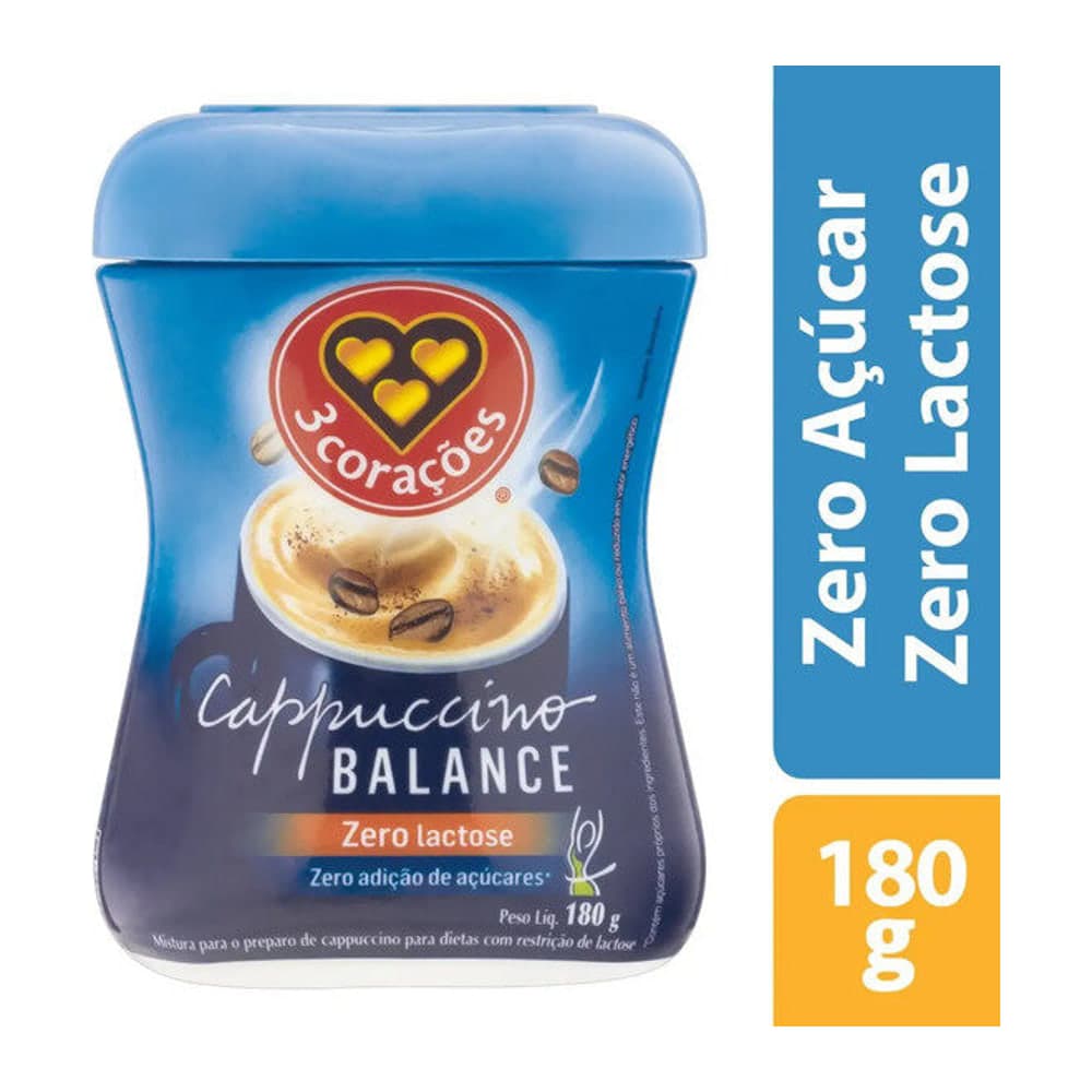 3 Corações Balance Lactose-Free Cappuccino 180 g