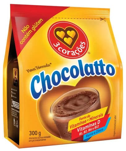Achocolatado Chocolatto 3 Corações 300 g