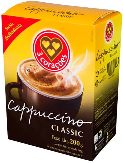 3 Corações Classic Cappuccino 10 sachets
